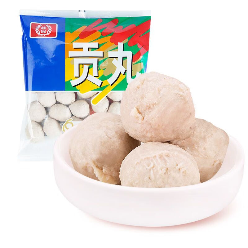 桂冠10包火鍋食材 魚(yú)丸/肉丸麻辣燙關(guān)東煮燒烤火鍋丸子真材實(shí)料 110g桂冠貢丸10包