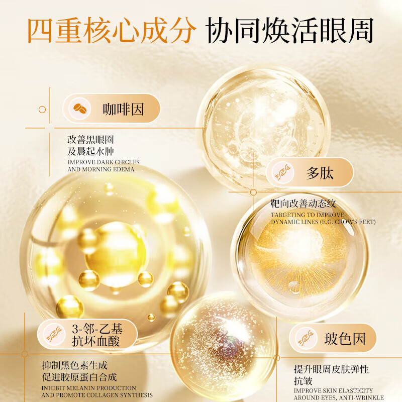 内廷上用北京同仁堂黄芪眼霜淡化细纹提拉紧致黑眼圈眼袋抗皱熬夜老国货H 【1盒体验装】30g/盒
