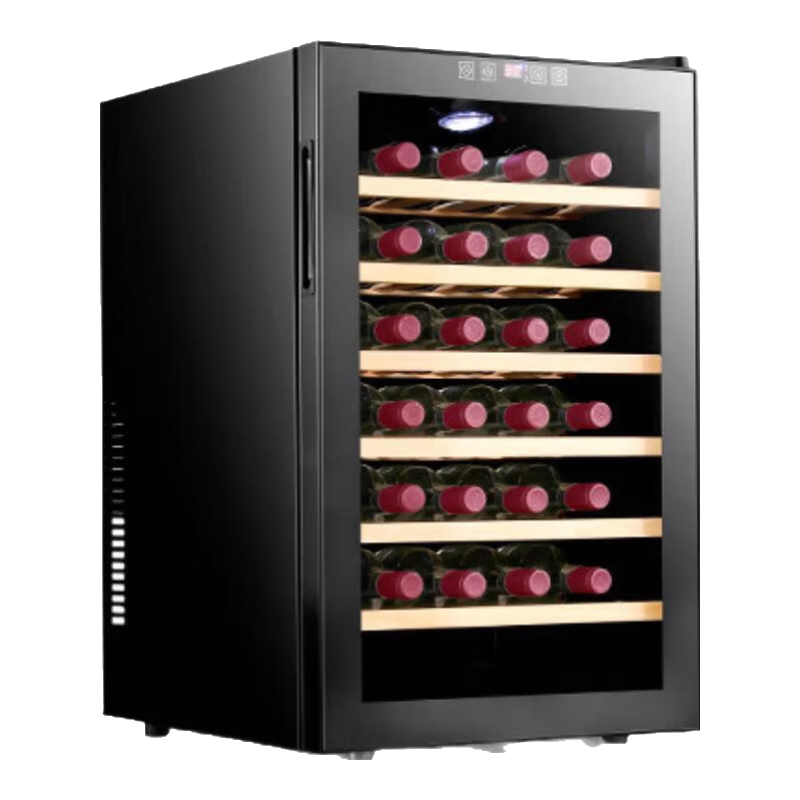 芭克斯（Bacchus）紅酒柜恒溫酒柜家用迷你小型電子酒柜洋酒葡萄酒柜嵌入式儲物酒柜冷藏茶葉恒濕客廳廚房辦公小酒柜 BW-70D1櫸木層架【28瓶裝】 70L