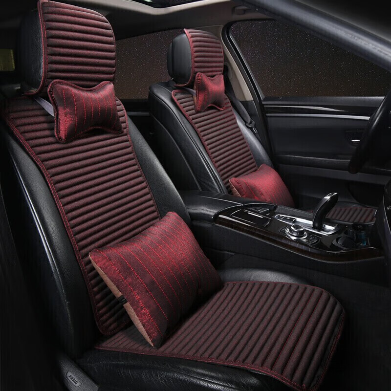 凉垫座垫汽车坐垫夏季全包座 红色【豪华版】 大众桑塔纳朗逸探影途观