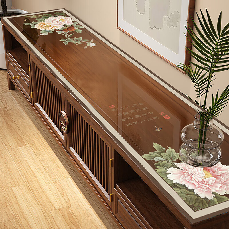 桌垫防水防油茶几桌布透明软玻璃餐边柜垫台面保护垫 富贵显荣