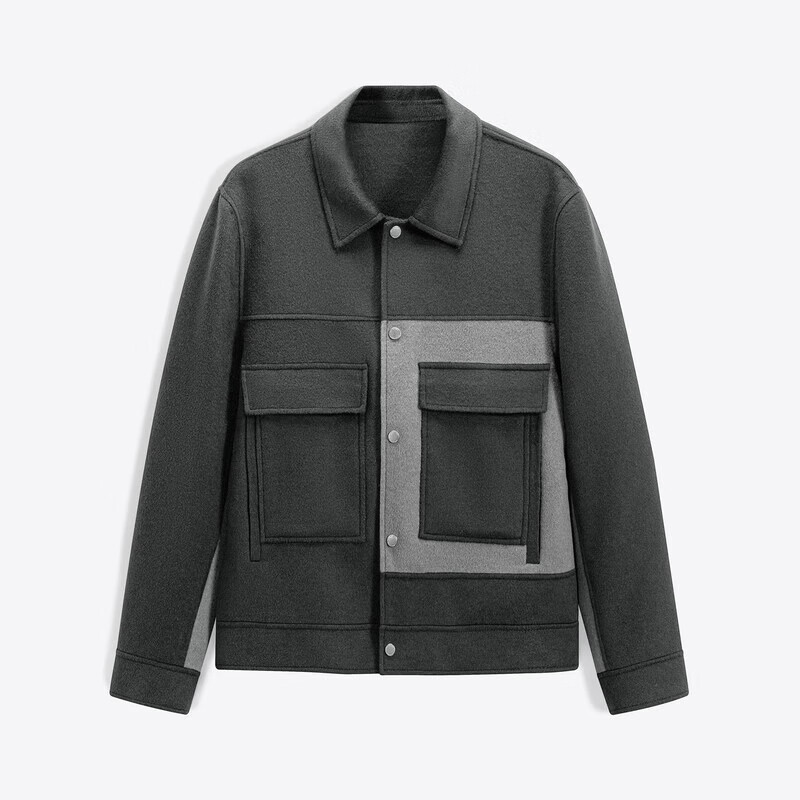 GXG男装低价多色多款休闲时尚大衣合集 GEX10629354灰色短款大衣 L