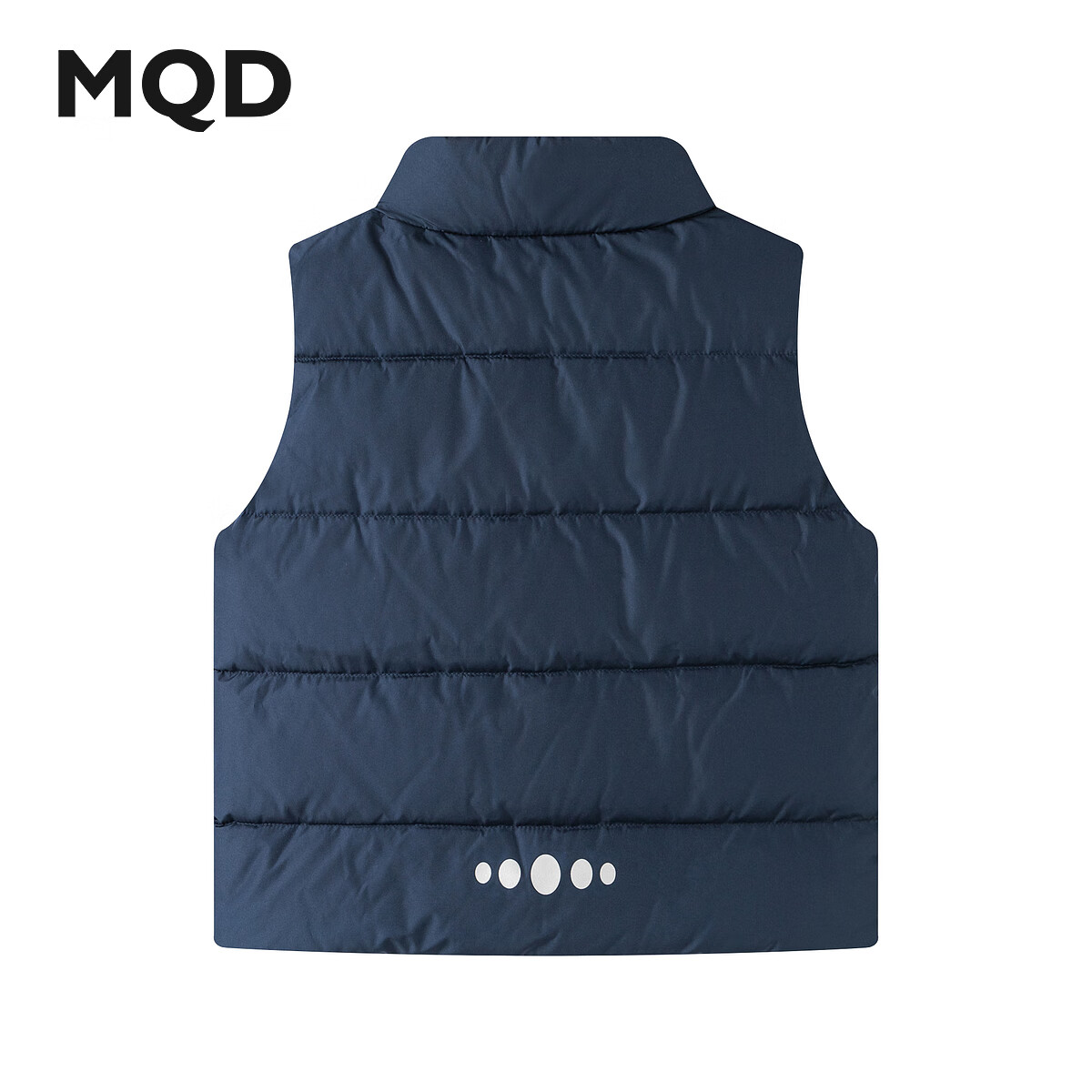 马骑顿（MQD）秋冬款儿童保暖羽绒服马甲 藏青 160 充绒量85.1g