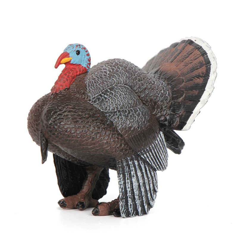 mechile仿真动物模型飞禽鸟类玩具套装孔雀鹦鹉 火鸡