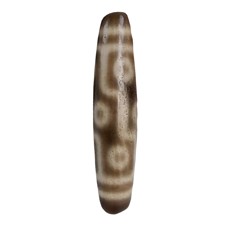 奥音S藏传玛瑙牙黄九眼老天珠真老无做旧高级民族风项链吊坠