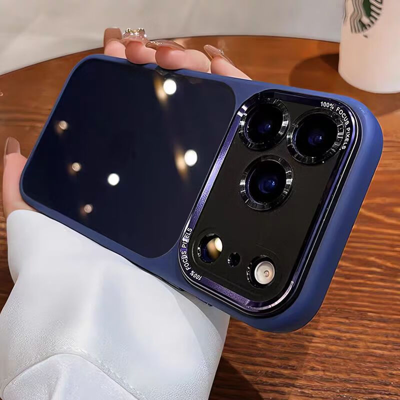 朵卡适用苹果17pro手机壳iphone17拍照按键16promax新款Air透黑15轻奢高级感14全包防摔13保护套 【棕色】金属镜头-透黑背板(仅17系列带AI按键) iPhone 13ProMax