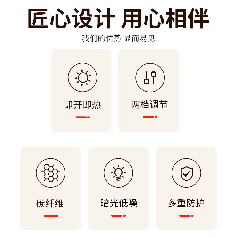 长城（CHANGCHENG）取暖器家用电暖器速热小太阳台式浴室电暖气办公室电热扇取暖炉卧室烤火炉小型 花篮特小号不摇头机械式A-68/300