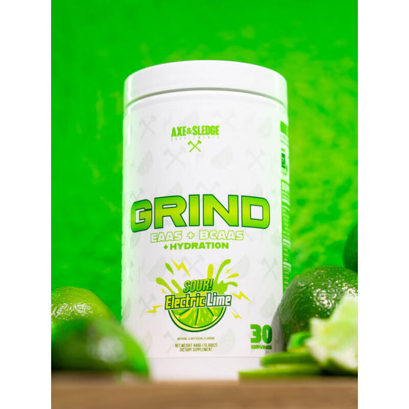 AXE&SLEDGE斧与锤GRIND电解质全谱氨基酸粉V2 必需氨基酸 花色 V2版爆汁综合水果味 1瓶*1罐