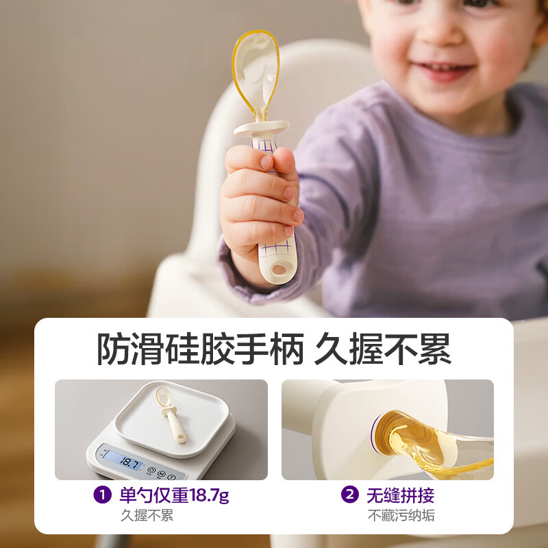 新安怡飞利浦宝宝专用ppsu吃饭勺儿童自主吃饭学吃辅食训练大肚勺餐具 ppsu大肚勺【防滑易抓握】