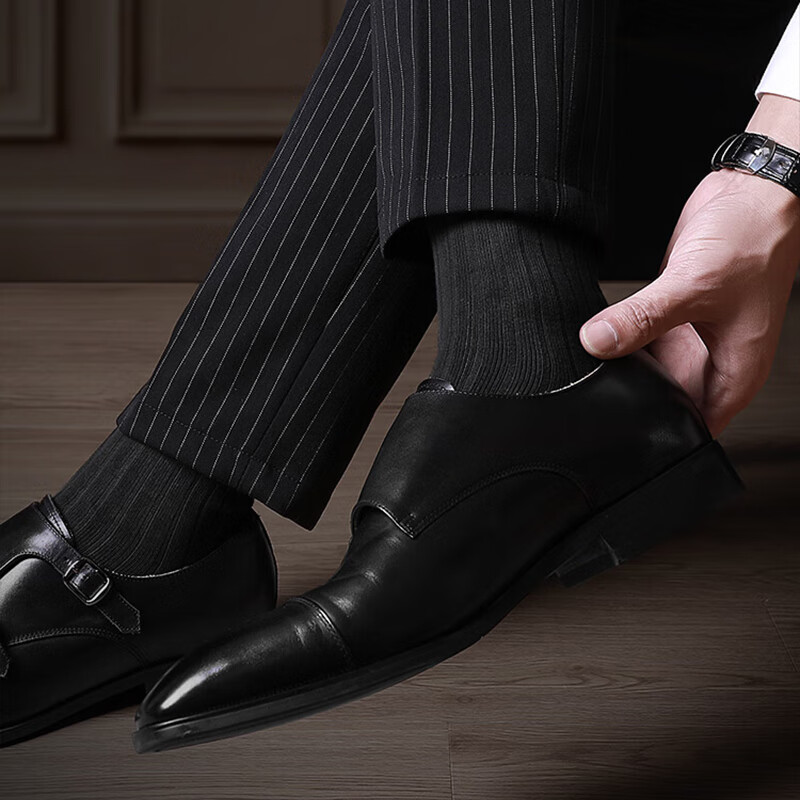 剑蔓高端抗起球棉 10A级抗菌防臭袜子男 抑菌 男袜中长筒男士四季秋冬 拍1发4混色【包含赠送共发 4双 均码 37-43码