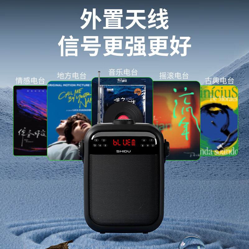 十度S91音响户外便携式手提广场舞K歌大功率蓝牙音箱无线扩音器带无线话筒 蓝牙版