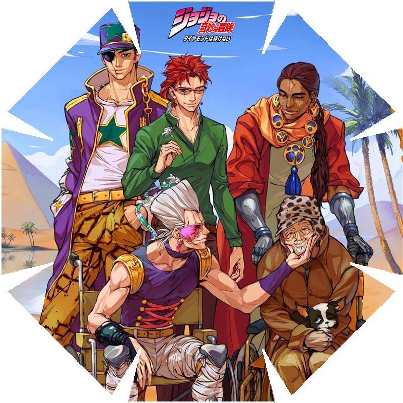 豪旺德JOJO的奇妙冒险周边雨伞 晴雨伞两用伞折叠伞便携礼物雨伞雨具 全自动B款 满穿雨伞