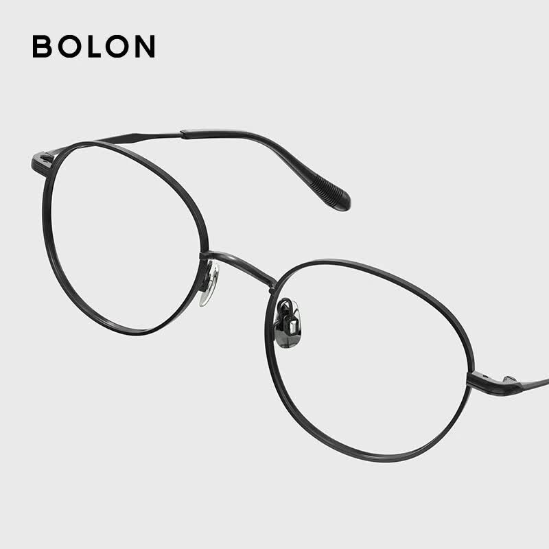 暴龙（BOLON）近视眼镜框 复古圆框文艺镜架男女 近视配镜 BA7060 精选 B30-玫瑰金镜框 此项仅单框-镜框支持试戴