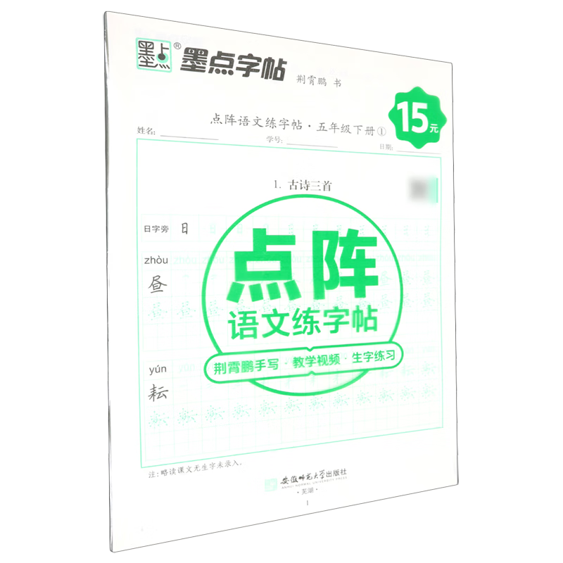点阵语文练字帖.五年级下册