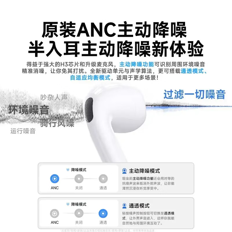 闻卡【2025官方新款12代Ultra】智能触控彩屏入耳式无线蓝牙耳机高音质降噪长续航 （珍珠白）自定义壁纸丨AI语言翻译+ENC通话降噪