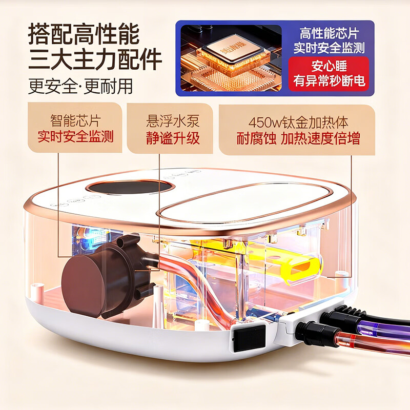 亚都(YADU)取暖器电暖器电暖气水暖电热毯水暖毯水电褥子水循环电热毯智能双人款定时一键除螨防漏电2025新款 【1.8*2.0米】双人家庭款除螨水暖毯