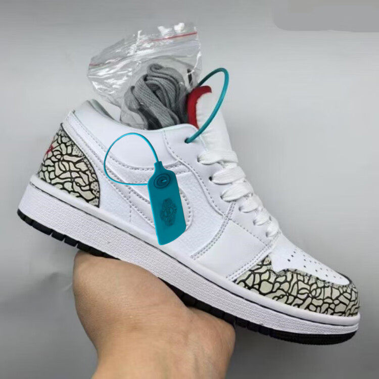 CLENIKEED莆田纯原滑板鞋 Air 乔1 AJ1影子灰篮球鞋低帮男女百搭休闲运动鞋 【纯原+摩擦声】海军蓝 36