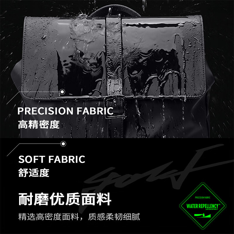 高尔夫(GOLF)双肩包男士运动背包女休闲旅行学生书包防泼水通勤出游背包【Q】 款式7-雾黑