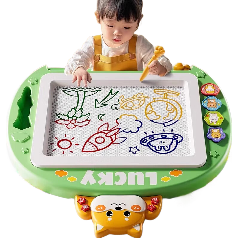 儿童玩具超大画画板磁性写字涂鸦板彩色家用可擦小孩幼儿宝宝益智 【基础版】橙色螃蟹写字板