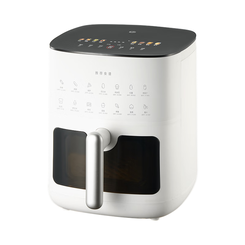 京东京造新款【上下双热源】空气炸锅可视大视窗多功能电子触控 家用实用6.5L大容量金属内腔AF-6004MT-3C