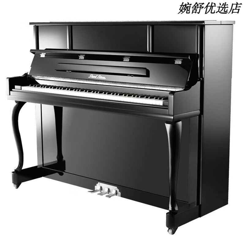 珠江鋼琴（PEARLRIVER）鋼琴官方旗艦店 兒童家用練習(xí)考級立式初學(xué)者鋼琴專用c2 C2S黑色(加送調(diào)律) 官方標(biāo)配