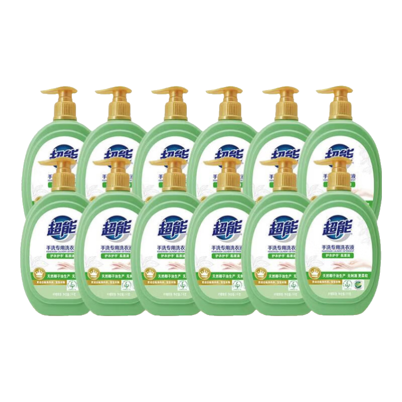 超能洗衣液手洗機洗專(zhuān)用旅行裝小瓶便攜出差旅游實(shí)惠裝家庭裝 【24斤】1kg*12瓶超能手洗洗衣液