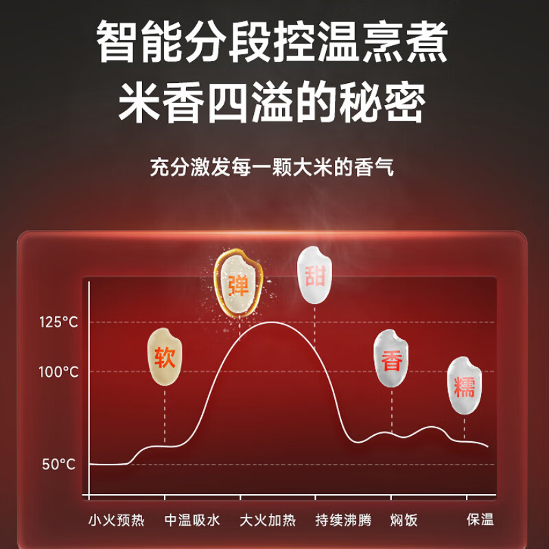 HYUNDAI【韩国】低糖电饭煲2-3人家用电饭锅3升电饭煲4-5人多功能一体多用煮饭炖汤柴火饭智能大容量球釜 【旗舰款】智能预约+低糖养生+6大功能 3L