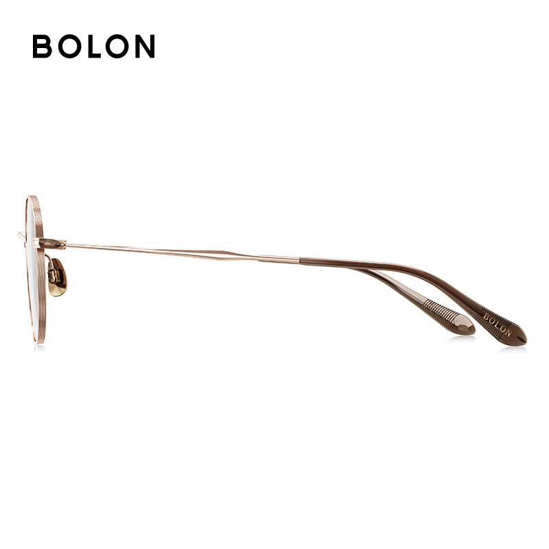 暴龙（BOLON）近视眼镜框 复古圆框文艺镜架男女 近视配镜 BA7060 精选 B30-玫瑰金镜框 此项仅单框-镜框支持试戴