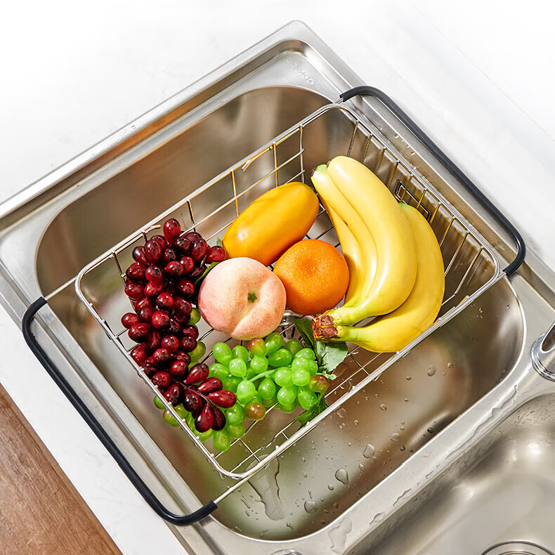 九牧厨房水槽滤水架滤水篮可伸缩94040水槽 晒图权益专用HG 可伸缩滤水篮