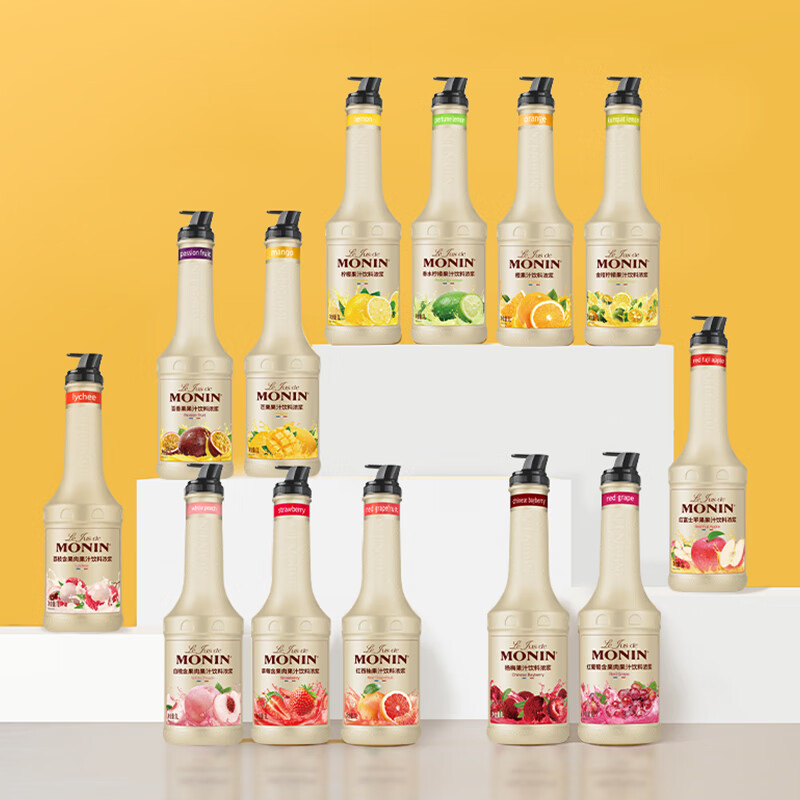 莫林（MONIN）【新品】橙果汁饮料浓浆浓缩1L冲泡调饮品奶茶气泡水果茶鸡尾酒 柠檬果汁饮料浓浆