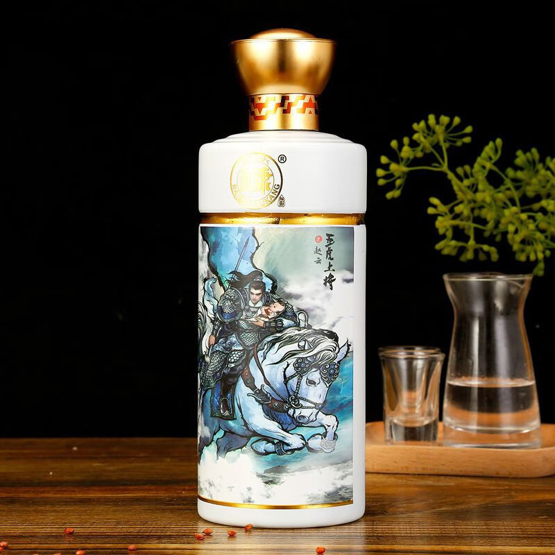 陕西白水杜康魅匠A55五虎上将酒浓香型白酒52度高度粮食酒整箱5瓶礼盒装 5瓶礼盒装