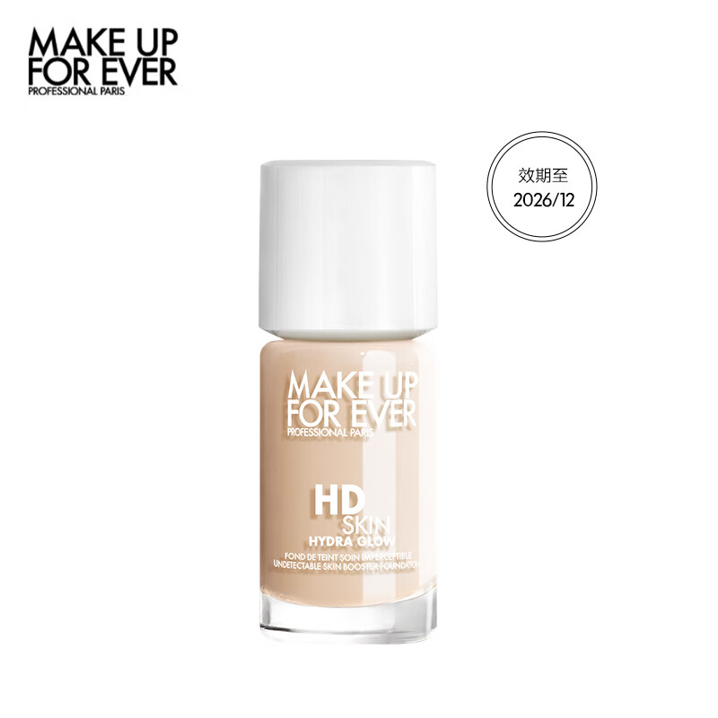 玫珂菲（MAKE UP FOR EVER）高清无痕水光持妆粉底液1R00 30ml 效期至26/12