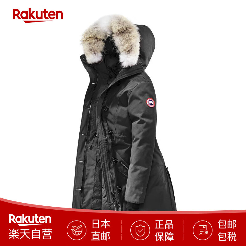 加拿大鹅CANADA GOOSE长款羽绒服女式厚外套女士冬季2580LA-SZ 日本直邮 黑色 XS