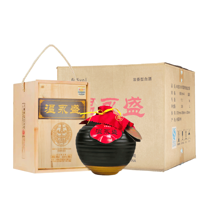 國窖1573溫永盛 濃香型白酒 中國瀘州酒博會紀(jì)念酒 2010年 60度 950ml 4壇 整箱