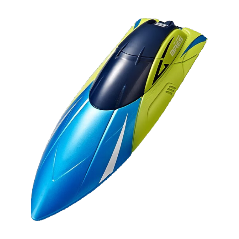 星域传奇高速快艇2.4G无线遥控船游艇水上沙滩儿童玩具男孩生日礼物男生 24CM【双桨遥控船】蓝绿双电