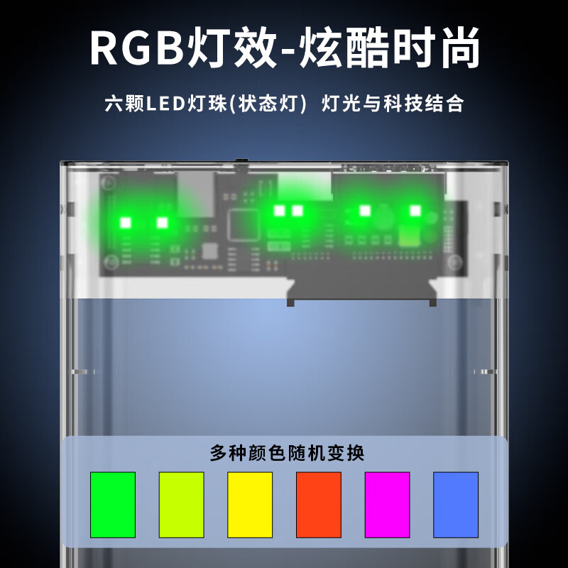 OKOU透明硬盘盒USB3.0高速传输移动2.5/3.5英寸SATA笔记本电脑外置壳固态机械ssdUSB3.1高速传输 透明3.1硬盘盒+转接头