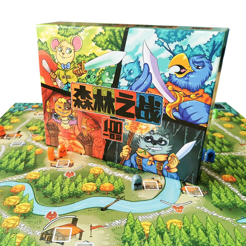 一百游 森林之战桌游卡牌动物权力之争2-4人策略谈判茂林冒险记互动聚会游戏 森林之战基础版