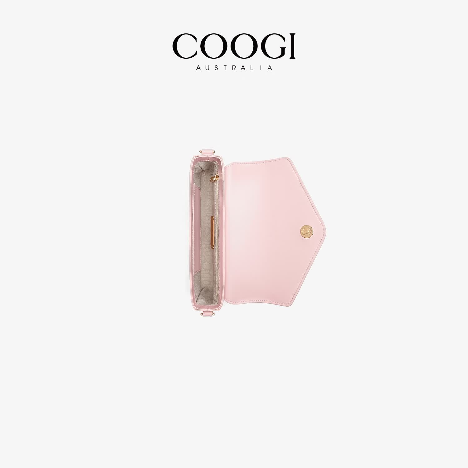 COOGI包包女包奢侈品牌2025新款单肩斜挎包圣诞元旦节礼物送女友老婆  粉色 23*5*16cm