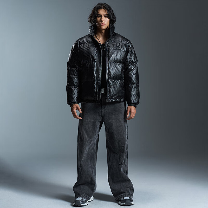 MUSCLE DOG肌肉狗 棉衣外套男2025新款美式高街复古休闲棉服训练保暖面包服 黑色 XL