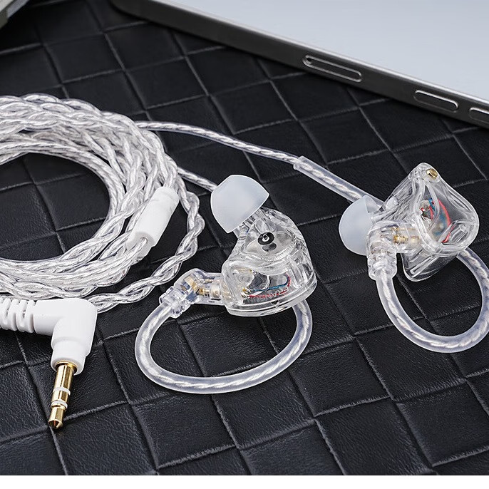 金声动音福兰声原道可换线挂耳式耳机有线游戏耳塞HIFI立体声音高性能入耳式监听耳机原声CD级音质发烧级音 Type-C透灰带麦