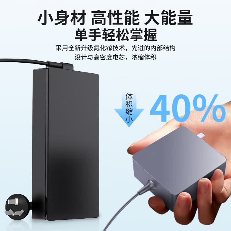 极充者 适用联想(LEGION)拯救者R7000 Y7000P R9000P氮化镓电源适配器 ThinkBook16p 笔记本电脑充电器线 20V 15A 氮化镓充电器 300W 联想游戏本系列氮化镓电源适配器充电器线