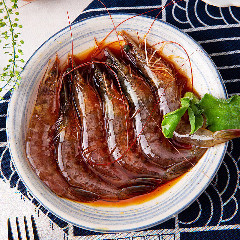 禾澹醉虾生腌酱虾即食鲜活大虾特产宁波小海鲜特产刺身罐装
