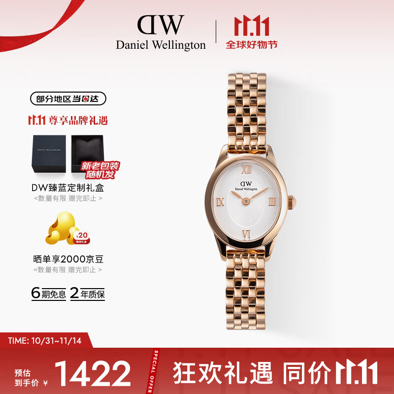 丹尼尔惠灵顿（DanielWellington）DW手表女时尚欧美表复古椭圆表盘石英表送女友节日礼物DW00100805