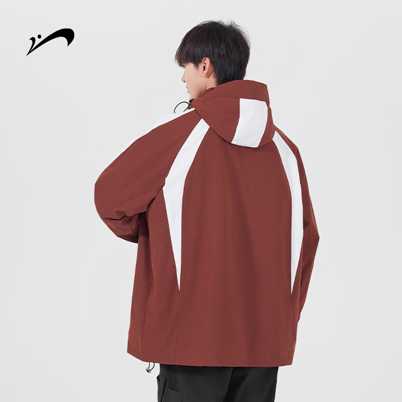 贵人鸟【秒杀清仓款】三合一冲锋夹克情侣款可拆卸内胆保暖户外运动外套 酒红白撞色【三合一】 M