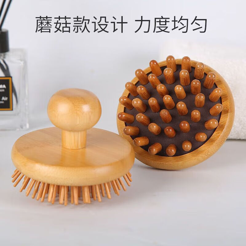 通用木质手动经络刷全身通用疏通经络仪器揉肚子揉腹部开背三角按摩器 经络按摩刷新款-无礼品