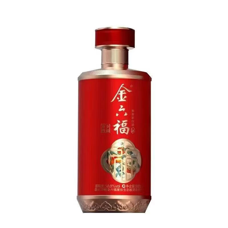 金六福【官方正品】金六福白酒兼香型聚会节日高端粮食白酒喜酒粮食酒  50.8度 500mL 6瓶 金六福事事鸿福