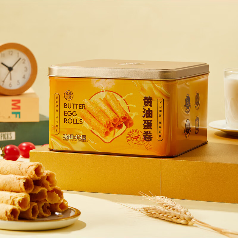 盒马MAX黄油蛋卷传统老式饼干零食休闲解馋零食特产小吃 黄油蛋卷 454g