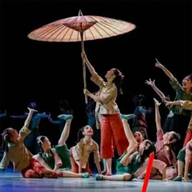 好俏俏記憶弄堂傘圍爐煮茶兒童傘定做各種尺寸吊頂裝飾傘古典油紙 姜黃色弄堂記憶傘 不防水油紙傘 50cm