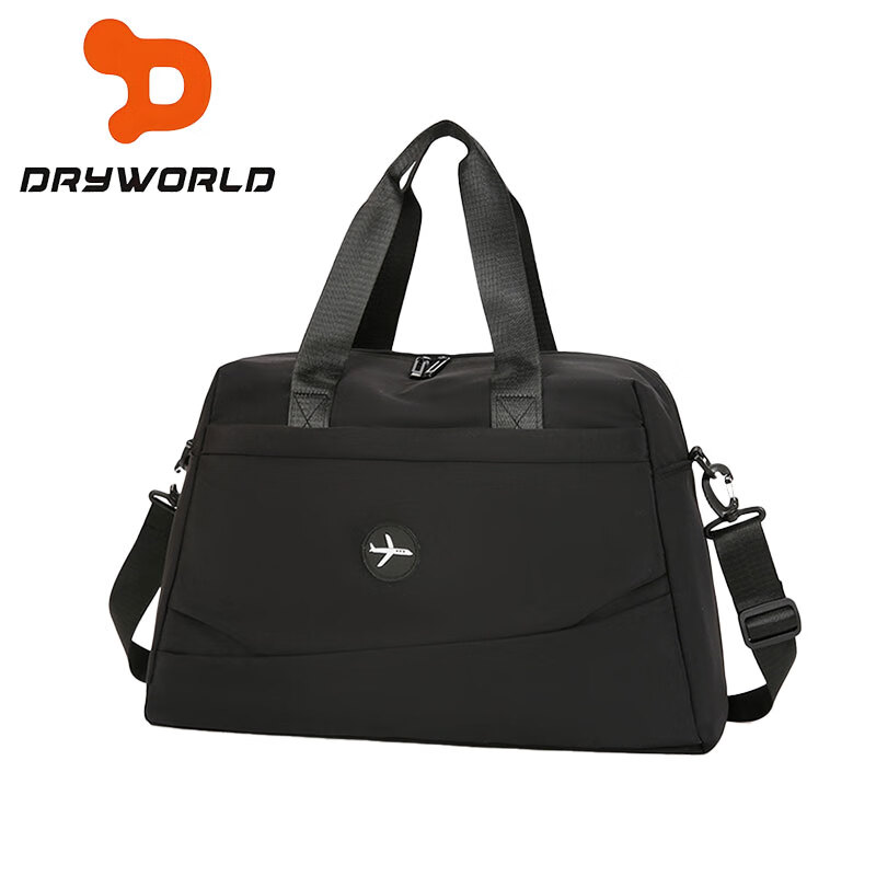 DRYWORLD女神节短途手提旅行包单肩便携防水行李包出差旅游登机包 黑色