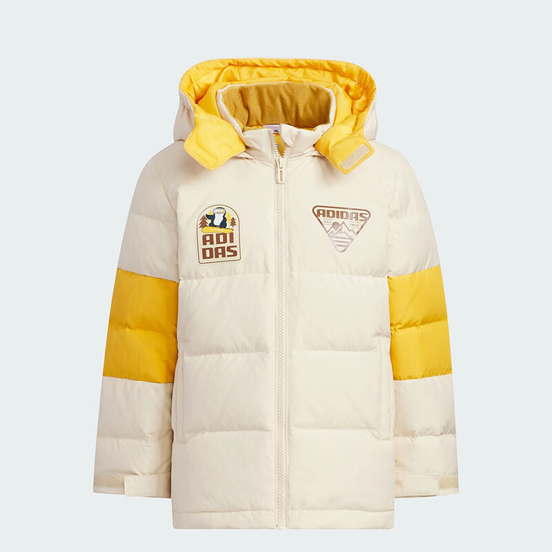 阿迪达斯 （adidas）儿童秋冬保暖连帽羽绒服IN5219 黄色 122